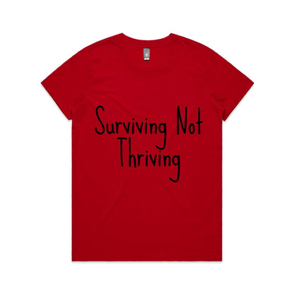 Surviving Not Thriving - Women's Maple Tee