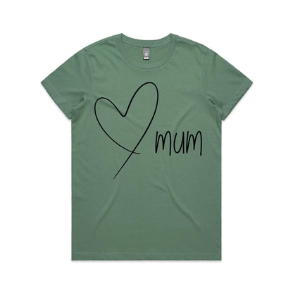 Mum Heart - Women's Maple Tee