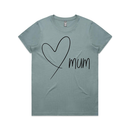 Mum Heart - Women's Maple Tee