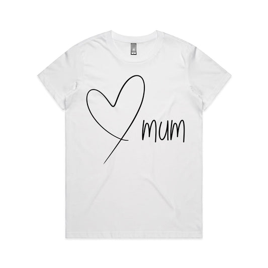 Mum Heart - Women's Maple Tee