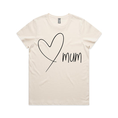 Mum Heart - Women's Maple Tee