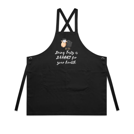 Apron - Being Tasty is BAAHHD for your health Apron