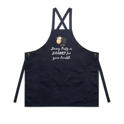 Apron - Being Tasty is BAAHHD for your health Apron