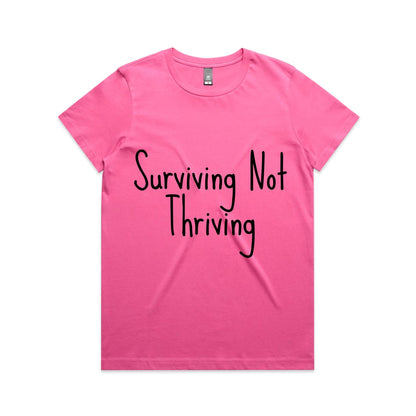 Surviving Not Thriving - Women's Maple Tee