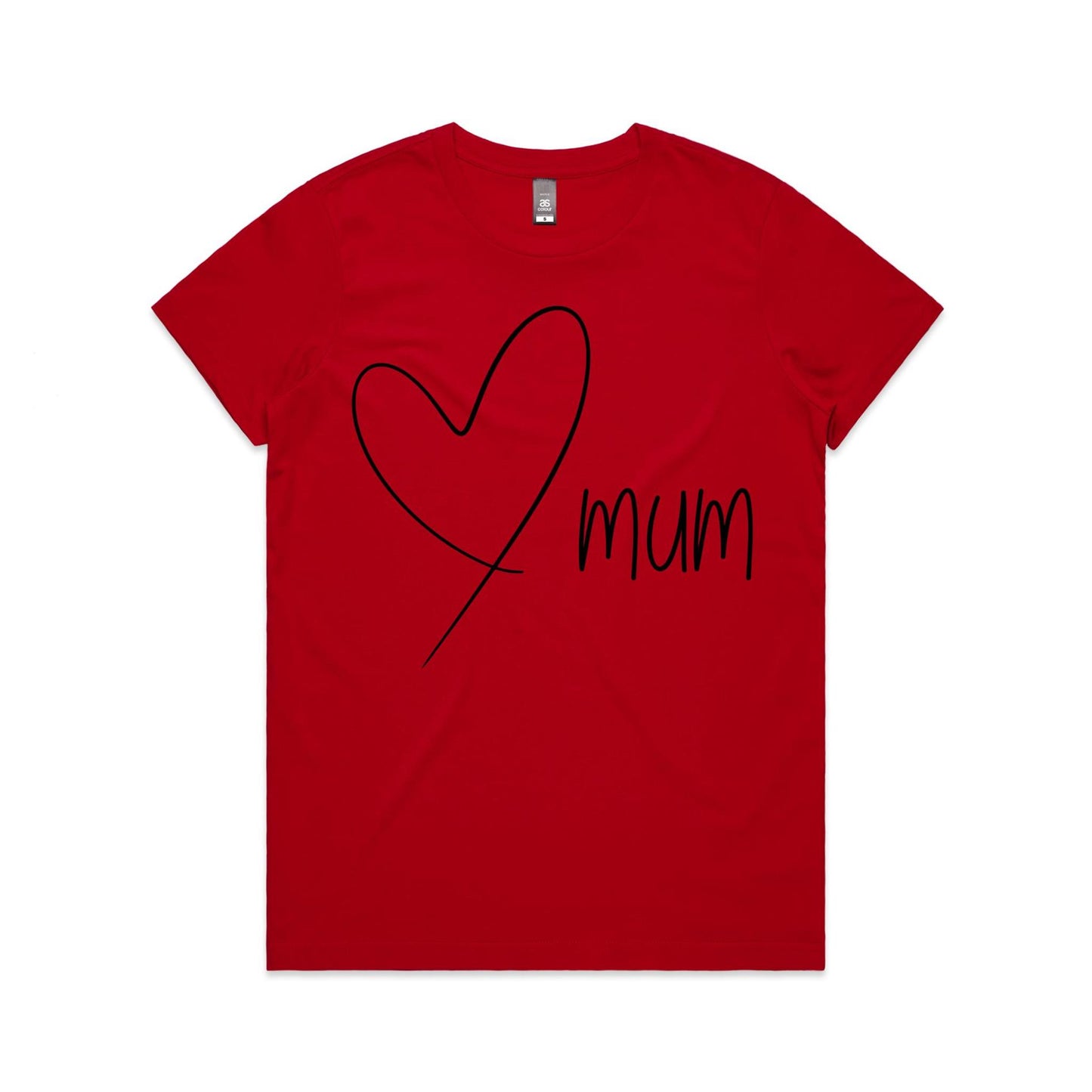 Mum Heart - Women's Maple Tee