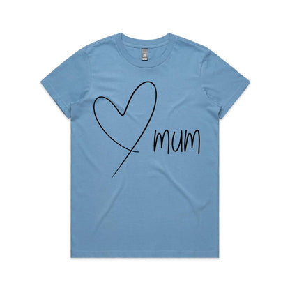 Mum Heart - Women's Maple Tee