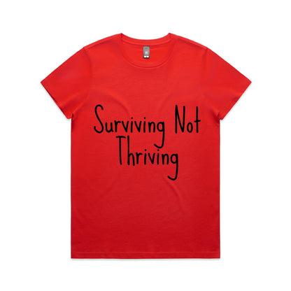 Surviving Not Thriving - Women's Maple Tee