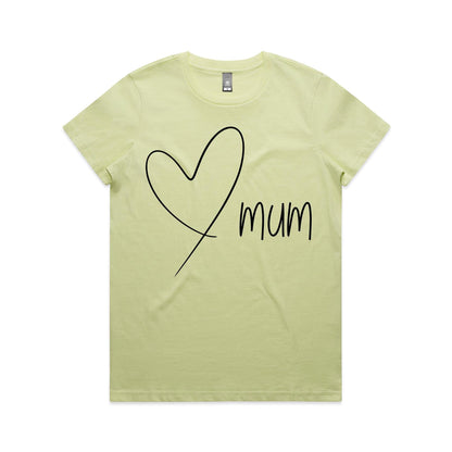 Mum Heart - Women's Maple Tee