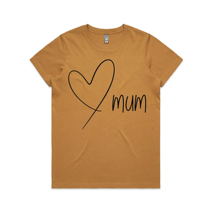 Mum Heart - Women's Maple Tee