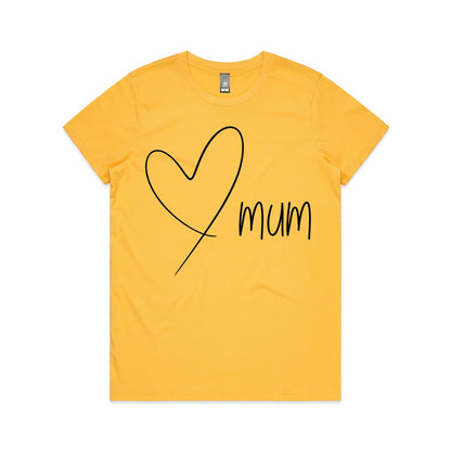 Mum Heart - Women's Maple Tee