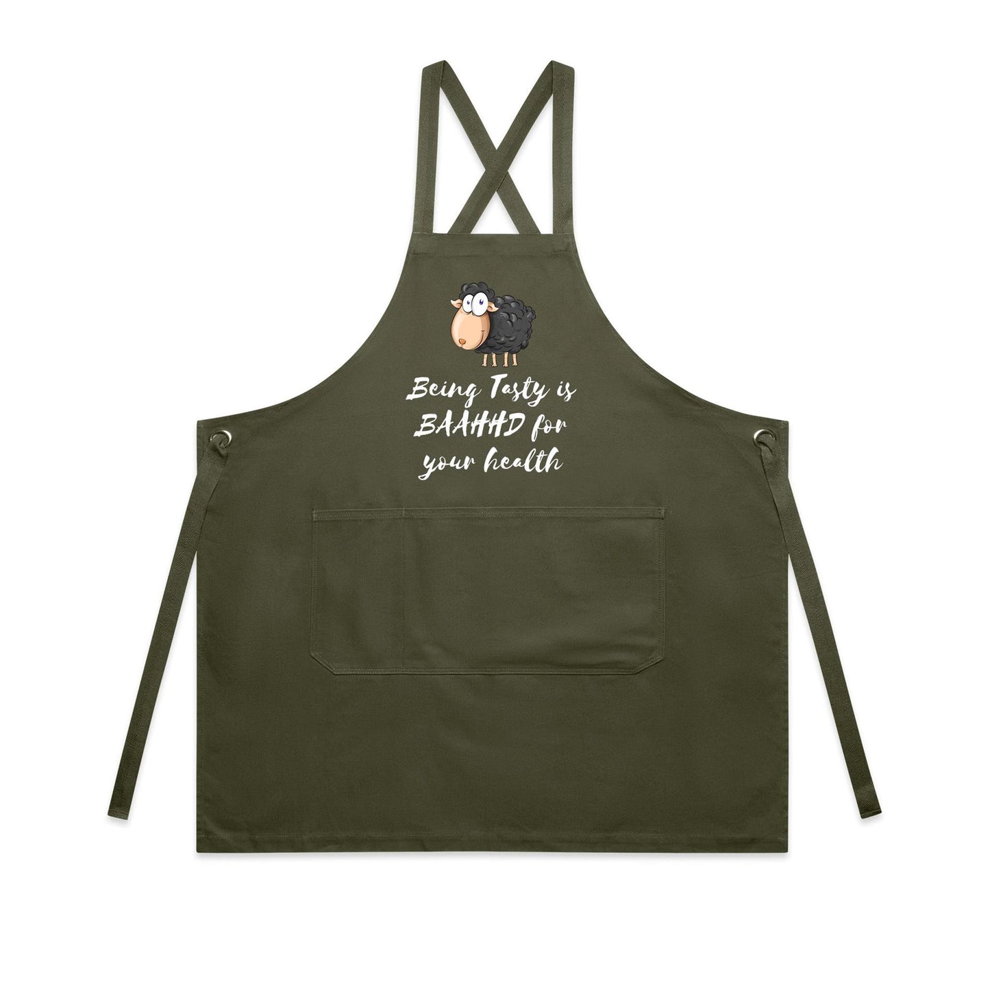 Apron - Being Tasty is BAAHHD for your health Apron