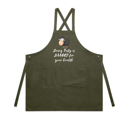 Apron - Being Tasty is BAAHHD for your health Apron